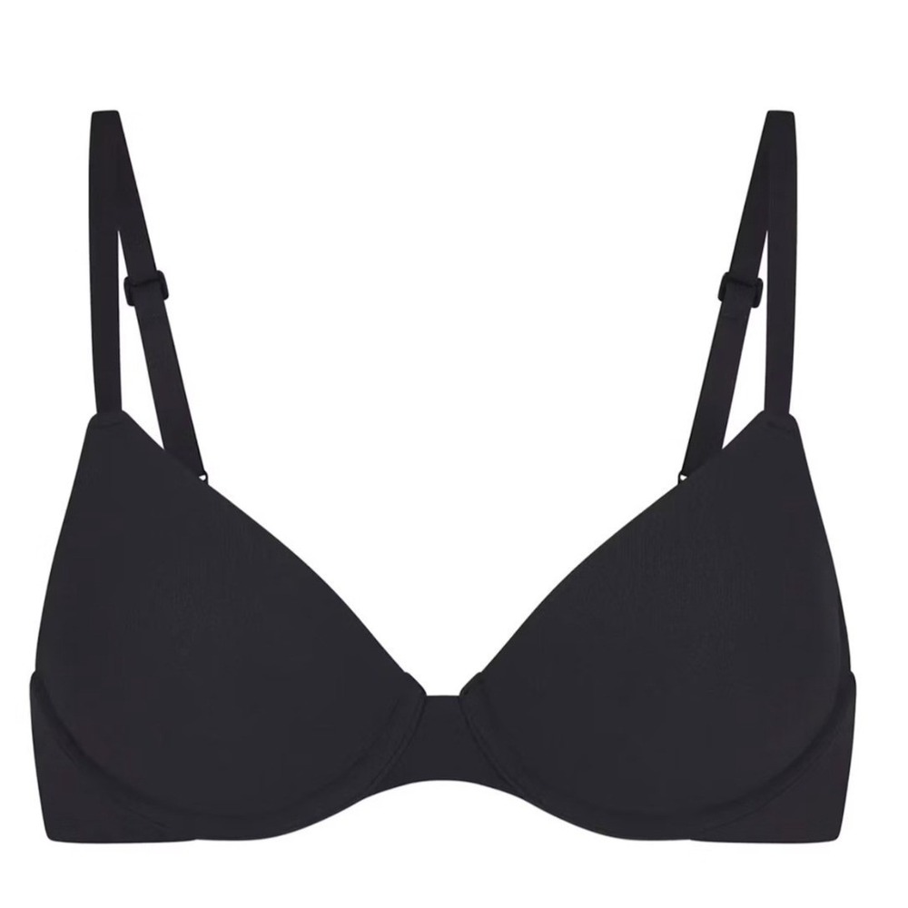 Skims Fits Everybody T-Shirt Bra Onyx Black Underwire BR-UWR-2294 38C - Picture 7 of 8